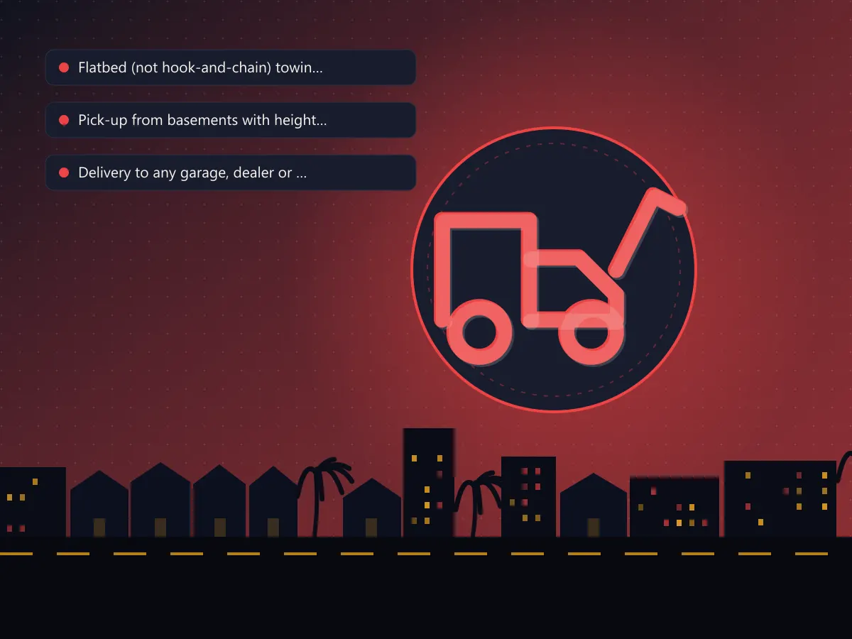Car Towing Service in Town Square, Dubai — Flatbed towing from Town Square to any garage, dealer or home.